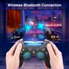 Powerextra PS-3 Wireless Controller for PS-3, 2 Pack High Performance Gaming Controller with Upgraded Joystick Double Shock for Play-Station 3 (Black and Blue)