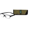 SAV Eyewear Men's Flex 2 5028 Black Reading Glasses, 2.75