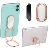 CLZWiiN Phone Ring Holder Finger Kickstand, Foldable 360° Rotation Cellphone Grip for Desk, Office Desktop, Cell Phone Stand Compatible with iPhone iPad Smartphones Tablets (with Magnetic Car Mount)