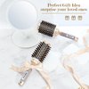 Round Brush for Blow Out, Nano Thermal Ceramic & Ionic Tech Round Barrel Hair Brush with Boar Bristles, Roller Brush for Blow Drying and Styling, 4 Free Clips (2.4 Inch, Barrel 1.3 inch, 32mm)