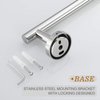 USHOWER Polished Chrome Hand Towel Bar, 9-Inch Towel Racks for Bathroom Wall-Mounted, SUS304 Stainless Steel Towel Rod (Total Length 12-Inch)