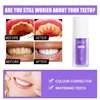 2Pcs Purple Toothpaste for Teeth whitening, Teeth Whitening Toothpaste Tooth Correction Whitening Toothpaste Conceals Stains Improves Teeth Brightness Reduce Yellowing