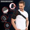 Heated Shoulder Brace Wrap with Battery,Portable Electric Wireless Heating Pad with Hot Cold Therapy for Left Right Shoulder,Cordless Shoulder Heating Pad for Men Women