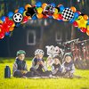 Glimin 48 Pcs Dirt Bike Balloons Party Decorations Motocross Race Car Theme Checkered Flag Helmet Wheel Tire Foil Balloon Birthday Party Decor for Girl Boy Dirt Bike Sports Racing Party Supplies