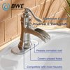BWE 6 Inch Bathroom Vanity Sink Faucet 4" Hole Cover Deck Plate Escutcheon Brushed Nickel