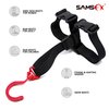 SAMSFX Fishing Wader Boot Hanger Hanging Strap Belt with Swivel Hook (Plastic Hook, Red)