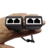 MVBOONE Ethernet Splitter 1 to 2 RJ45 Network Male to Female Adapter, Suitable Super Cat5-8, Cmpatible with ADSL/Hubs/TVs/Set-top Boxes/Routers/omputers (Only Support one Works at one time)