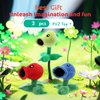 Dyharnsty 3Pcs Plants vs Zombies Plush Toys Peashooter,Snow Pea & Fire Pea, Soft Figure Doll, Plants vs Zombies Toys PVZ Plush Plants 1 2 Set