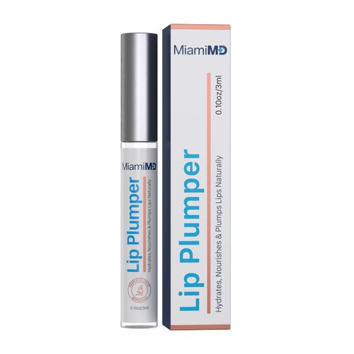 MiamiMD Lip Plumper - Premium Lip Plumping Gloss with Collagen and Vitamin E - Lip Enhancer and Rejuvinator - BHA Free, Paraben Free, Cruelty Free Skincare