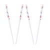 Set of 4 Hair Sticks Hair Chopsticks with Butterflies - White