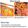 4 Packs Orange Foil Fringe Curtain, Orange Glitter Metallic Tinsel Backdrop for Birthday, Wedding, Baby Shower, Halloween, Thanksgiving, Friendsgiving, Fall Party Decorations Supplies