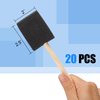 20 Pcs Foam Paint Brushes, 2 Inch Foam Brush, Wood Handle Sponge Brush, Sponge Brushes for Painting, Foam Brushes for Staining, Varnishes, and DIY Craft Projects