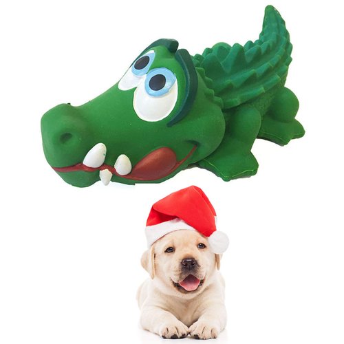 Alligator Sensory Squeaky Dog Toy Natural Rubber (Latex) Free from Harmful Chemicals Soft Squeaky Small Breed Puppies