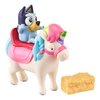 Bluey Multicolor Small Acrylonitrile Butadiene Styrene and Polyvinyl Chloride Articulated Toy Figure Playset with 2.5-3 Inch Unipony Figure