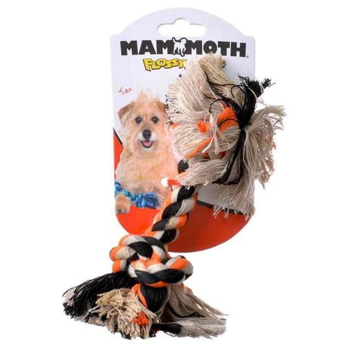 Mammoth Pet 2 Pack of Flossy Chews Multi-Colored Rope Bone Dog Toy, Small 9-Inch