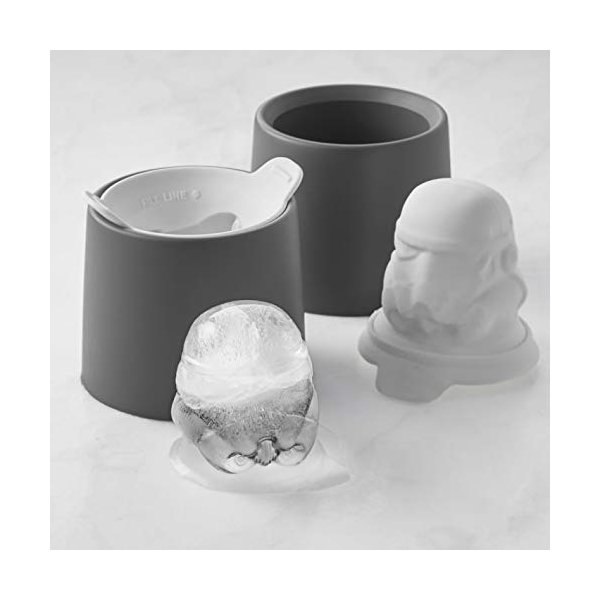 Star Wars Large Ice Cube Molds for Cocktails or Fun Beverages - BPA and Phthalate Free - Licensed and Exclusive - Set of Two (Stormtrooper)