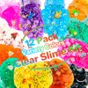 12 Pack Jelly Cubes Clear Slime Set Crystal Slime with Jelly Cubes Party Favors Holiday Birthday Toys for Kids Christmas Toys for Boys and Girls
