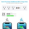 CCCEI Fast Charging QC 3.0 USB-A and PD 3.0 USB-C Ports Desk Clamp Power Strip Surge Protector 1200J, Desktop Widely Spaced Outlet Station, 6 FT Flat Plug, Fit 1.6 inch Tabletop Edge, 125V 12A 1500W.