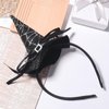 Gaduupa Halloween Headband Witch Hat Headband Mini Witch Hat Spider Web Hair Hoop Halloween Hair Accessory for Women (Style C)