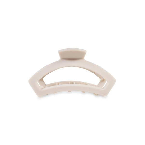 TELETIES - Open Medium Hair Clip - Fall Collection - Hair Claw Clips for Women - Strong Grip, Bendable Teeth, Curved Design - For All Hair Types and Textures - Toasted