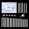 LELFRY Square Extra Long Gel Nail Tips,3XL No C Curve Flat Nail Tips XXXL Super Long Tapered Square Fake Nails 120pcs 12 Sizes Acrylic Nail Tips Soft Jelly Gelly Tips