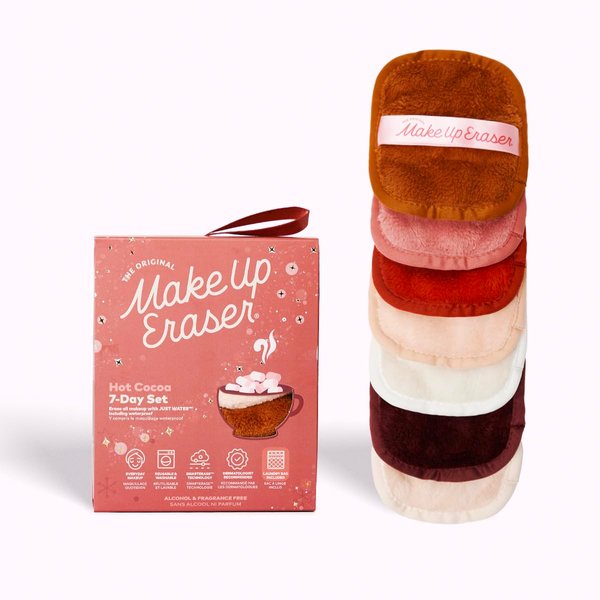 The Original MakeUp Eraser, 7-Day Set, Erase All Makeup With Just Water, Including Waterproof Mascara, Eyeliner, Foundation, Lipstick, Sunscreen, and More! (Hot Cocoa), 7ct.