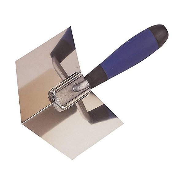 Edward Tools Drywall Corner Tool - Flexes for perfect 90 degree corner when mudding drywall - High grade stainless steel sheetrock corner trowel - Ergonomic grip - Lifetime warranty