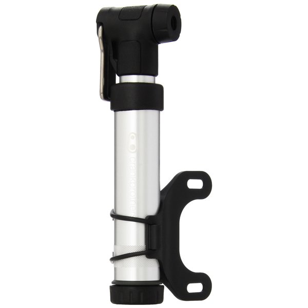 Crankbrothers Gem Hand Pump, Silver, Aluminum, 100psi/7+ Bar, 130psi/9bar, 176mm, 5-year Warranty