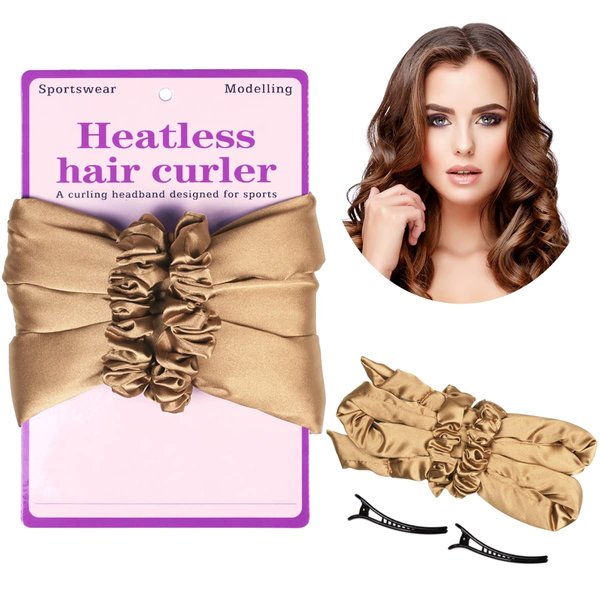 Heatless Curling Headband,New Soft curlers Sleep Overnight Creates heatless curls and waves No Heat Curlers for Women Girls Curling Ribbon Heatless Hair Rollers