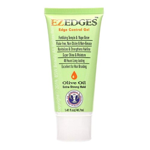 Hair Therapy EZEDGES EDGE CONTROL GEL Extra Strong Hold (Olive Oil), 1.41 oz.