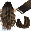MAXITA Tape in Hair Extensions Human Hair Balayage Dark Brown to Chestnut Brown 20 inch 100g 40pcs Real Human Hair Extensions Natural Hair Extensions Remy Straight Hair