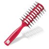 Hair Brush for Blow Drying for Pro [ Made in Japan ] Quick Dry 9 Row Hair Styling Brushes for Separating, Shaping and Defining Curls, Vented Hair Brush Detangler for Women and Men (Red)
