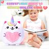 Leyndo 14 Inch Caticorn Plush Throw Pillow Cute Unicorn Cat Stuffed Animals Soft Plush Stuffed Caticorn Pillow for Birthday Party Favor Sofa Bedroom Car Kids Room Decor
