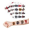 Ninja Temporary Tattoos Birthday Themed Party Supplies Decorations Favors 8 Sheets 96PCS Decor Cute Stickers Tattoo for Class School Prizes Gift for Kids Boys Girls Carnival Christmas Rewards