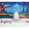 Generic 3D Printed Dragon Mushroom Dragon with Dragon Egg, Articulated 12"" White and RED Dragon, Figurine Fidget Toy, Executive Desk Toy D036
