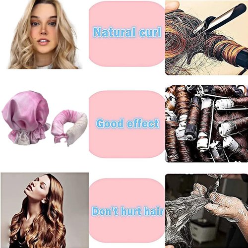 16PCS Heatless Hair Curler,Hair Rollers for Heat-Free Curls with Hair Caps, Ariuvor New Satin Heatless Curls Headband(Mixed Pack), Soft Heatless Curling Set for All Hair Types