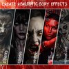 VIOLA HOUSE SFX Makeup Kit, Halloween Special Effects Makeup, 6 Colors Bruise Wound Face Body Paint + Scar Wax + Scar Oil + Liquid Latex + Fake Blood + Spatula + Stipple Sponge + Brush.