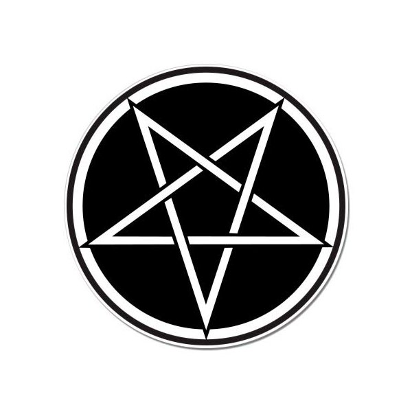 Pentagram Circle - 8" Vinyl Sticker - for Car Laptop I-Pad - Waterproof Decal