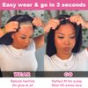 ORIGINAL QUEEN Straight Wear and Go Glueless Wigs HD 4X6 Lace Front Human Hair Wigs for Women New Upgraded No Glue Pre Cut Lace Closure Wigs Ready to Wear Pre Plucked OQ Hair 180% Density 20Inch