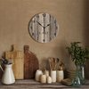 Funny Wood Wall Clock Live Love Lake Time Easy to Read Easy to Use Wall Clock Rural Round Wood Clock for Lake House Deck Office Kitchen Country Wall Decor Wall Decoration