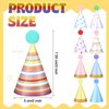 Panitay 40 Pcs Colorful Mini Party Hats Small Party Hats for Stuffed Animals Paper Cone Tiny Birthday Hats Games Accessories (Cute Style)