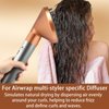Upgraded Diffuser Nozzle for Dyson Curling Iron Converting for Dyson Airwrap Styler To Hair Dryer Diffuser Attachment, for Airwrap Attachment Nozzle, 973365-01, Gold