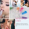 AMORIX 50PCS Lip Gloss Tubes 5ml Black Cap Lip Gloss Containers Empty Lip Balm Tubes Refillable Cosmetic Squeeze Lipgloss Tubes + 2 x 20ml Syringes Tag Labels for DIY Lip Gloss Base Glitter