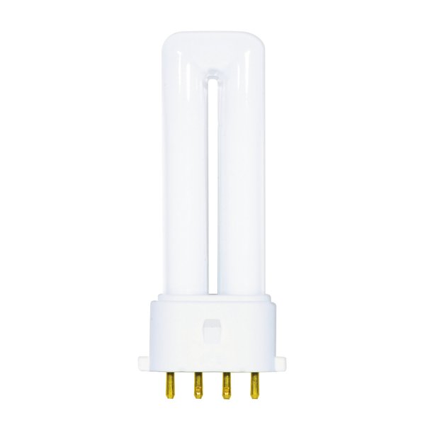 Satco S8360 2700K 5-Watt 2G7 Base T4 Twin 4-Pin Tube for Electronic and Dimming Ballasts