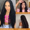 16inch Water Wave Bulk Human Hair for Water Wave Braiding Hair 16inch 50g With 1Bundles Braiding Micro Human Braiding Hair 100% Unprocessed Brazilian Virgin Human Hair Extensions(16inch,Natural Black)