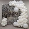 MOXMAY 102 Pieces White Balloons 18In 12In 10In 5In Different Sizes Party Balloon Kit for Birthday Halloween Christmas Wedding Baby Shower Bride Party Decoration (White)