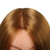 IBLUES 26"-28" Mannequin Head with 60% Real Hair, Hairdresser Practice Training Head Cosmetology Long Hair Manikin Doll Head with 9 Tools and Clamp - #27 Golden, Makeup On