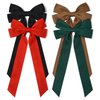 4PCS Silky Satin Hair Bows Hair Clip Black Red Hair Ribbon Clips for Women Ponytail Holder Hair Accessories Alligator Clips Bow for Women Girls Toddlers Teens Kids
