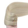 Sunny Blonde Clip in Hair Extensions Human Hair Invisible Clip ins Human Hair Extensions Platinum Blonde Extensions Clip ins 7pcs 120g 24inch
