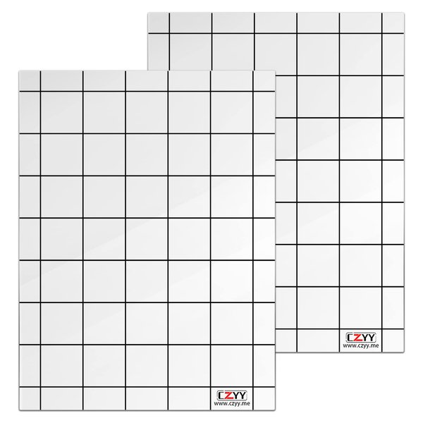 CZYY Acrylic Game Mat 1" Square Grid Overlay Set of 2, 6"x8" Battle Map Board Clear & Durable - Great for Dungeons and Dragons, Pathfinder and Other Tabletop RPG